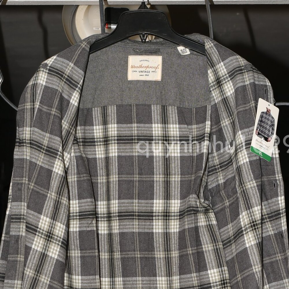 Weatherproof Vintage Men Flannel Long Sleeve Button Down Shirt - Picture 6 of 11